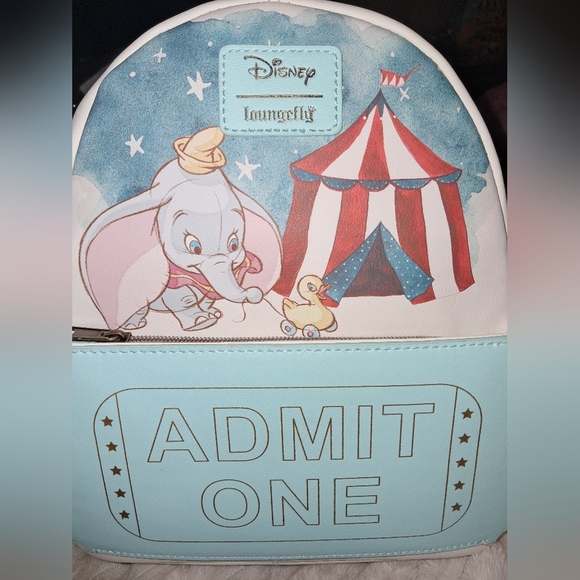 New With Tags Loungefly Disney Dumbo Admit One And Dumbo Beanie Baby - Picture 2 of 6